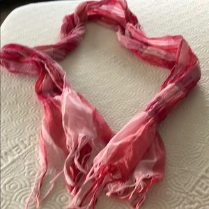 Pink multi colored striped scarf!